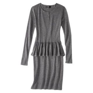 Mossimo Womens Ultrasoft Peplum Sweater Dress   Gray S