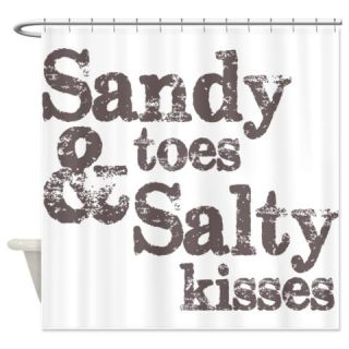 CafePress Sandy Toes Salty Kisses Shower Curtain Free Shipping! Use code FREECART at Checkout!