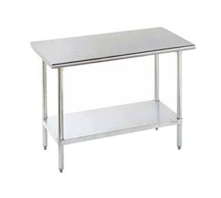 Advance Tabco Work Table w/ Galvanized Frame & Shelf, 24x30 in, 16 ga 430 Stainless