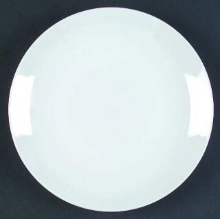 Crate & Barrel China Elements Salad Plate, Fine China Dinnerware   All White,Rol