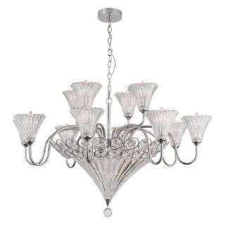 Trans Globe MDN 917 Chandelier   Polished Chrome   39W in. Multicolor   MDN 917