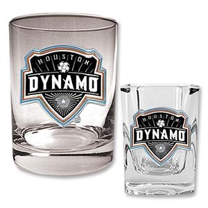 hidden Houston Dynamo Rocks Glass and Square Shot Glass Set