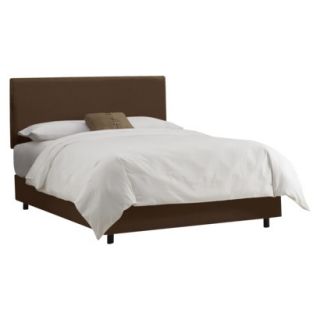 Skyline King Bed Arcadia Nailbutton Bed   Chocolate