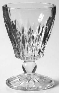 Hazel Atlas Starlite Wine Glass   Diamond Cut Bowl &  Base