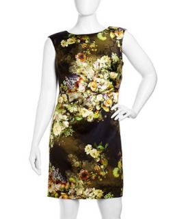 Floral Print Sleeveless Dress, Womens