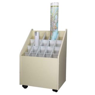 Adir Mobile Wood Roll File with 20 Compartments Multicolor   624