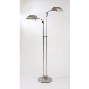 House of Troy HOU V500 2 SN Vision Double Floor Lamp Satin Nickel