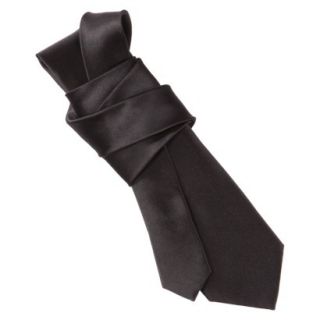 Merona Mens Skinny Solid Satin Tie   Black