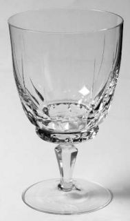 Franconia Regent Water Goblet   Vertical Cuts On Bowl, Multi Sided Stem