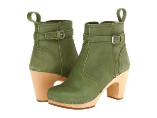 Swedish Hasbeens High Heeled Jodhpur Womens Shoes (Green)